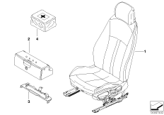 Fotel przedni kompletny (52_2966) dla BMW Z4 E86 Z4 3.0si Cou ECE