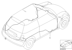 Główna wiązka przewodów (61_2039) dla MINI Cabrio R52 Cooper Cabrio USA