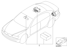 Zestaw doposażenia - autoalarm (03_0967) dla BMW 5' E60 540i Lim ECE