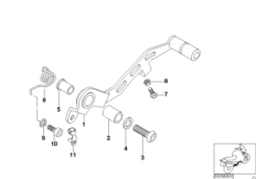 Dźwignia nożna hamulca (35_0190) dla BMW K 1200 LT 99 (0545,0555) USA
