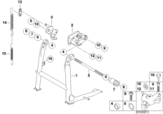 Podstawka centralna (46_0762) dla BMW R 1150 GS Adv. 01 (0441,0492) USA