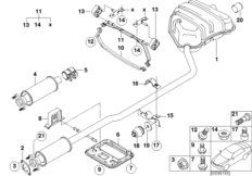 Układ wydechowy tylny (18_0477) dla MINI Cabrio R52 Cooper Cabrio ECE