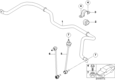 Stabilizator przedni (31_0593) dla MINI Cabrio R52 Cooper S Cabrio ECE
