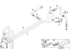 Przewód hamulcowy tylny DSC (34_1269) dla BMW 3' E46 M3 Cou USA