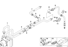 Przewód hamulcowy tylny DSC (34_1270) dla BMW 3' E46 M3 Cou ECE
