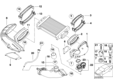Chłodzenie powietrza doładowującego (17_0235) dla MINI Cabrio R52 Cooper S Cabrio USA