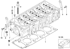 Elementy dodatkowe głowicy cylindrów (11_7594) dla BMW 7' E38 740d Lim ECE