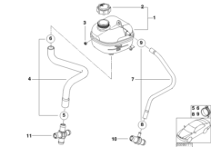 Zbiornik wyrównawczy/Przewody (17_0236) dla MINI R53 Cooper S 3-drzwiowy USA