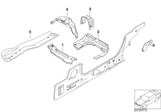 Elementy podłogi, tylne (41_1457) dla BMW Z4 E85 Z4 3.0si Roa ECE