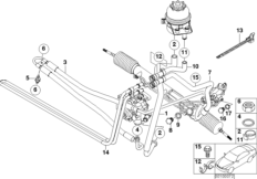 Hydr. układ kier./przewody oleju (32_1347) dla BMW X5 E53 X5 4.4i SAV USA