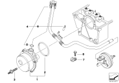 Pompa próżniowa z prowadzeniem przewodu (11_3413) dla BMW 7' E65 740d Lim ECE