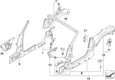 Szkielet boczny, elementy pojed. (41_1463) dla BMW Z4 E85 Z4 M3.2 Roa USA