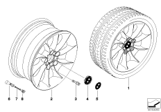 BMW LA wheel turbine styling 106 (36_0637) dla BMW Z4 E85 Z4 3.0i Roa USA