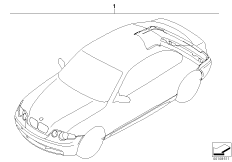 Zest. dopos. - pakiet aerodynamiczny M (03_0793) dla BMW 3' E46 325ti Com ECE