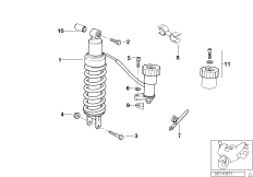 Amortyzator tylny (33_0675) dla BMW R 1100 RT 96 (0413,0418) USA