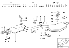 Układ wydechowy tylny (18_0158) dla BMW 5' E34 520i Lim ZA