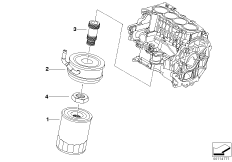 Dopływ oleju-filtr oleju (11_3495) dla MINI R50 One D 3-drzwiowy ECE