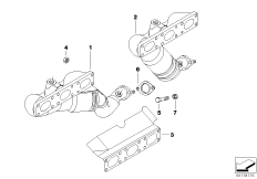 Kolektor wydechowy z katalizatorem (18_0502) dla BMW 3' E46 325Ci Cou USA