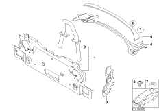 Ściana działowa bagażnika (41_1461) dla BMW Z4 E86 Z4 M3.2 Cou ECE