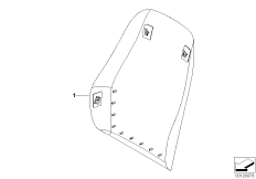 Fotel przedni-rama. oparcia/ściana tyl. (03_2620) dla BMW Z4 E86 Z4 3.0si Cou USA