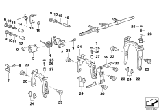 S5D...Z inner gear shifting parts (23_1180) dla BMW 5' E34 525i Lim ECE