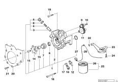 Pompa wody/oleju-filtr oleju (11_2306) dla BMW K 1200 LT 99 (0545,0555) ECE