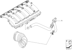 Sterowanie podciśnieniowe-silnik (11_3512) dla BMW 7' E66 730Li Lim THA