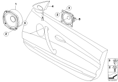 Głośnik przedni systemu Hifi (65_1216) dla BMW Z4 E85 Z4 3.0i Roa USA