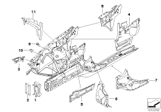 Konstrukcja przednia, uchwyt prawy (41_1514) dla BMW X3 E83 X3 3.0i SAV ECE