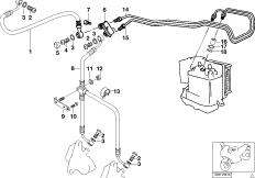 Przewód hamulcowy przedni ABS (34_1274) dla BMW R 1150 GS Adv. 01 (0441,0492) ECE