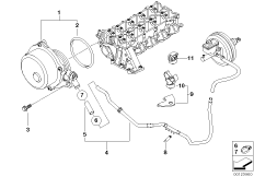 Pompa próżniowa z prowadzeniem przewodu (11_3330) dla BMW 5' E60 520d Lim ECE