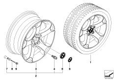 BMW LA wheel Y-spoke 131 (36_0700) dla BMW X5 E53 X5 3.0d SAV ECE