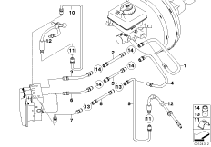 Przewód hamulcowy przedni (34_1328) dla BMW 5' E60 530i Lim USA