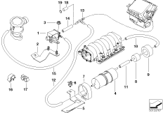 Sterowanie podciśnieniowe-pompa pow. (11_3344) dla BMW X5 E53 X5 4.6is SAV USA