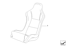 Fotel przedni kompletny (52_3025) dla BMW 3' E46 M3 CSL Cou ECE