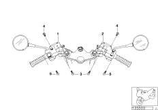 Przełącznik kombinowany na kierownicy (61_1668) dla BMW K 1200 GT 01 (0548,0558) ECE