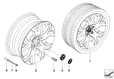 BMW LA wheel Y-spoke 114 (36_0709) dla BMW X3 E83 X3 2.0d SAV ECE