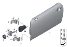 Drzwi przednie, zawias/hamulec (41_1359) dla MINI R56 LCI One 55kW 3-drzwiowy ECE
