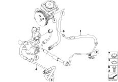 Hydr. układ kier./przewody oleju (32_1407) dla BMW 7' E65 730d Lim ECE