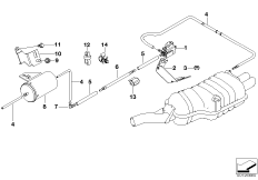 Sterowanie podciśnieniowe-przep. spalin (18_0524) dla BMW 3' E46 325i Tou USA