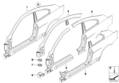 Szkielet boczny (41_1556) dla BMW 6' E63 LCI 650i Cou ECE