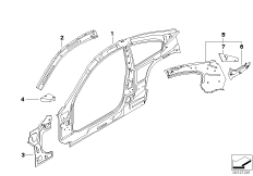Szkielet boczny, elementy pojed. (41_1557) dla BMW 6' E63 LCI 650i Cou USA