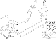 Przewód paliwa/Przewód przepłuk. pow. (16_0525) dla MINI R50 Cooper 3-drzwiowy USA