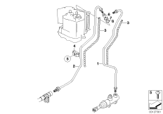 Przewód hamulcowy tylny ABS (34_0754) dla BMW R 850 C 99 (0421) ECE