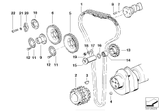 Mechanizm ster.-łańcuch sterujący (11_1264) dla BMW 5' E34 M5 3.6 Lim ZA