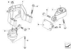 Zawieszenie silnika (22_0098) dla MINI R50 Cooper 3-drzwiowy USA