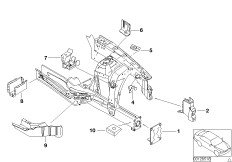 Konstrukcja przednia, uchwyt lewy (41_1282) dla BMW X5 E53 X5 4.8is SAV USA