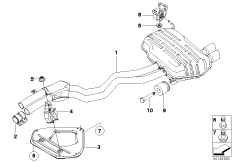 Układ wydechowy tylny (18_0499) dla BMW Z4 E85 Z4 3.0i Roa USA