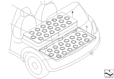 Pojemnik bagażnika (03_3557) dla MINI R53 Cooper S 3-drzwiowy USA