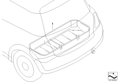 Pojemnik bagażnika (03_3602) dla MINI R50 Cooper 3-drzwiowy USA